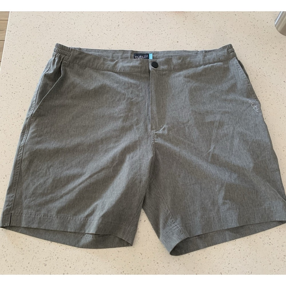 eubi XL Elastic Flex/Stretch Waist draw string Chino Shorts 7"‎ Packable